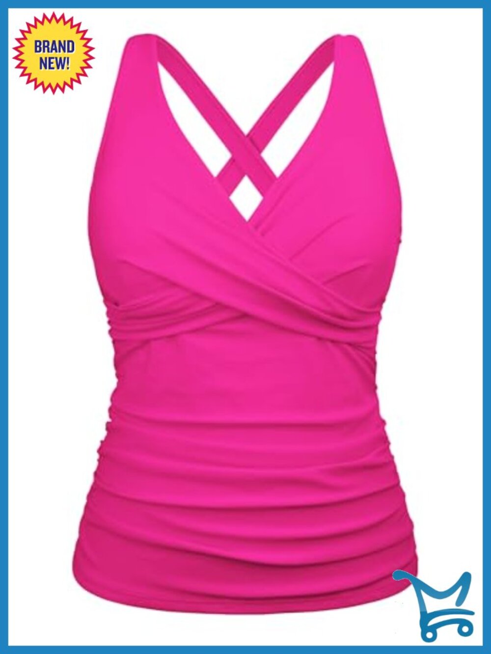 Underwire Tankini Top Tummy Control Slimming Swim Top